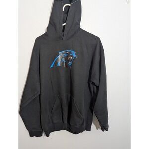 NFL Pro Line Men Carolina Panthers‎ Long Sleeve No Drawstring  Black Hoodie L